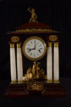 Beautiful Bilderrahmen Table Clock with Automata from the late 19th century, Austria, with Mercury a