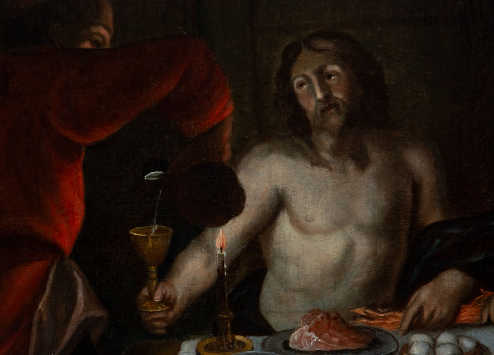 The Supper at Emmaus, Flemish school of Antwerp from the 17th century - Image 4 of 6