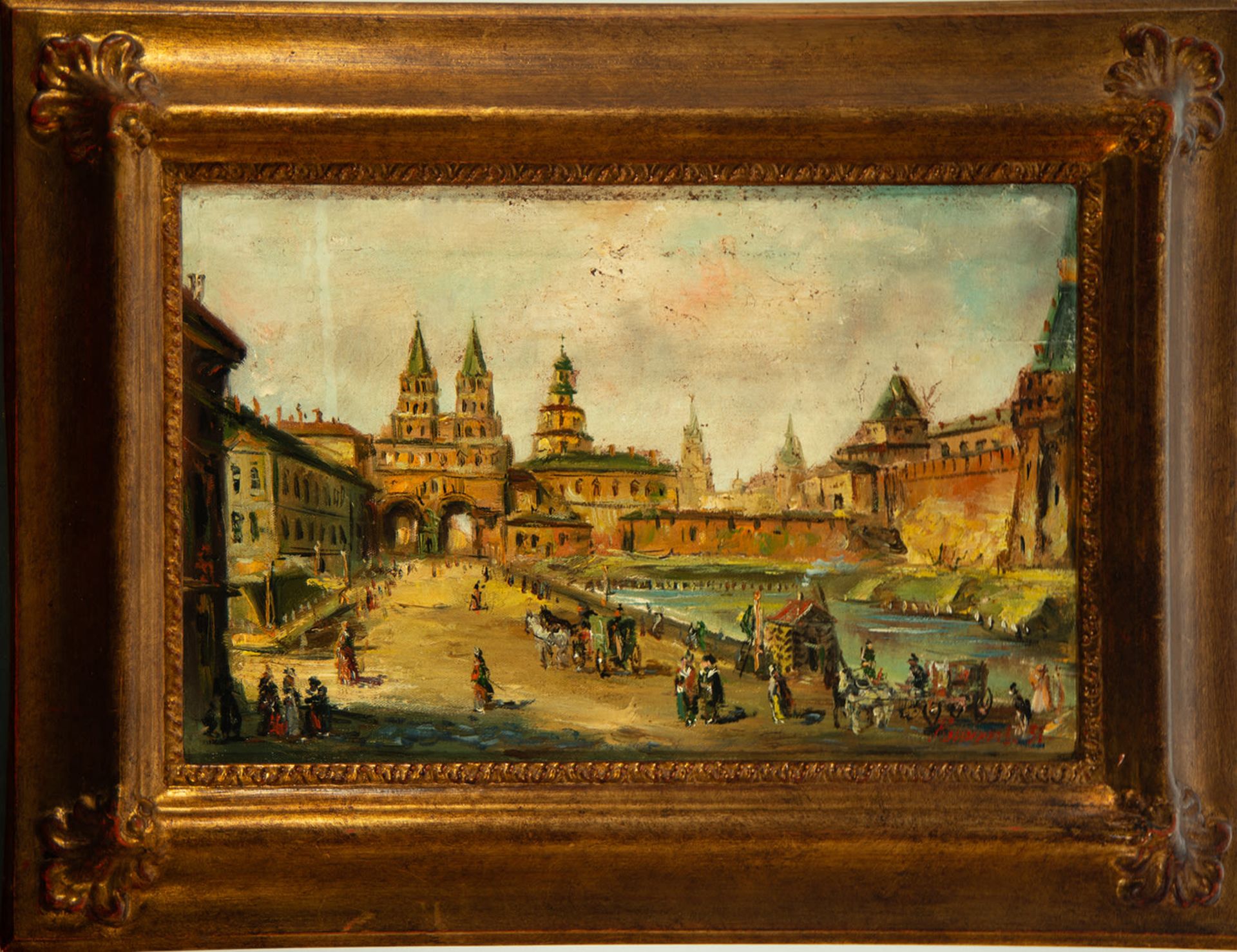Preparatory work for a view of Moscow, 19th century Russian school