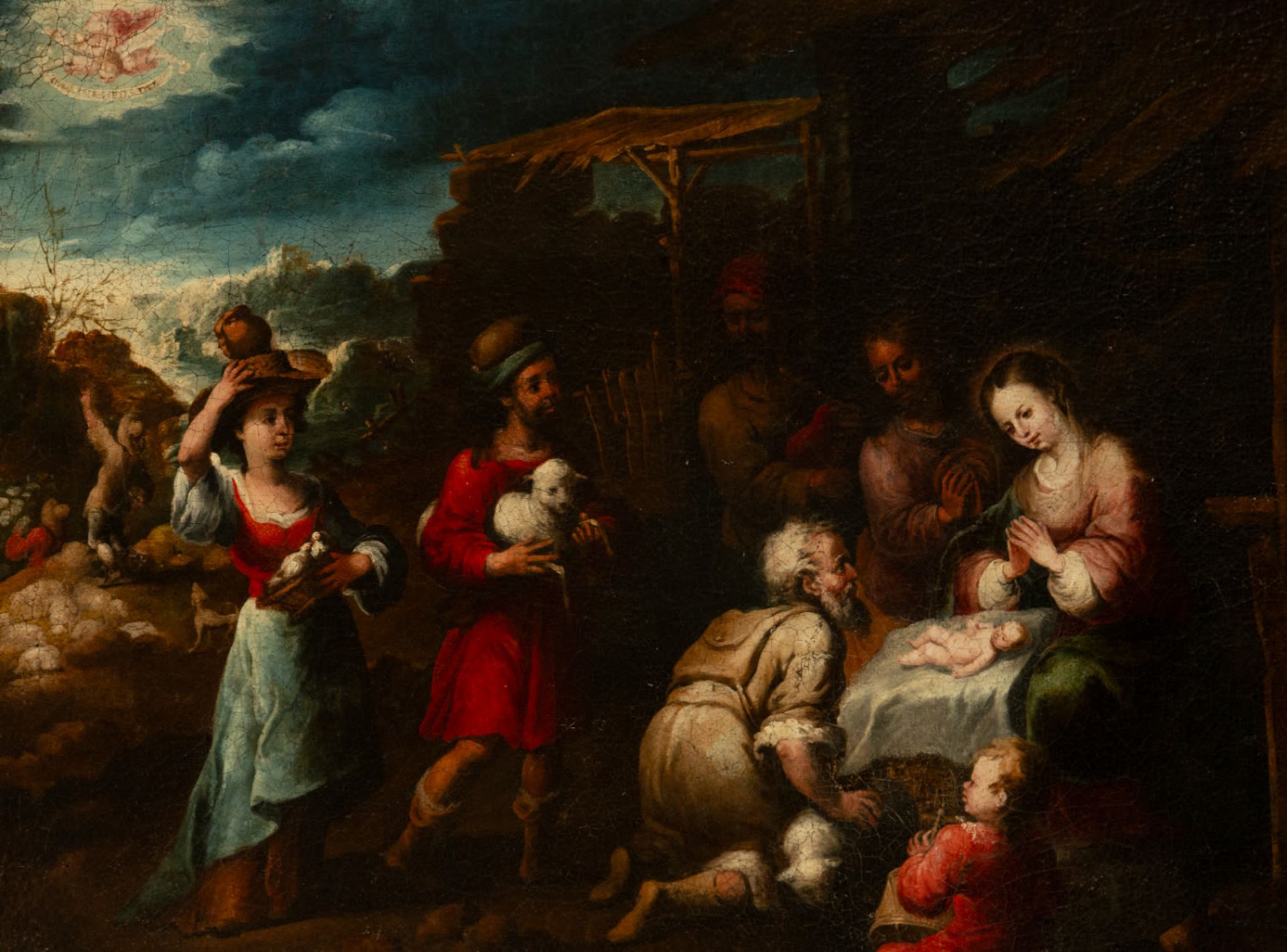 Attributed to Bernardo Lorente Germán, painter (1680-1759) – Adoration of Shepherds - Bild 2 aus 6