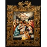 Exceptional Adoration of Shepherds German Renaissance oil on panel, Hans von Aachen (Cologne, 1552 -