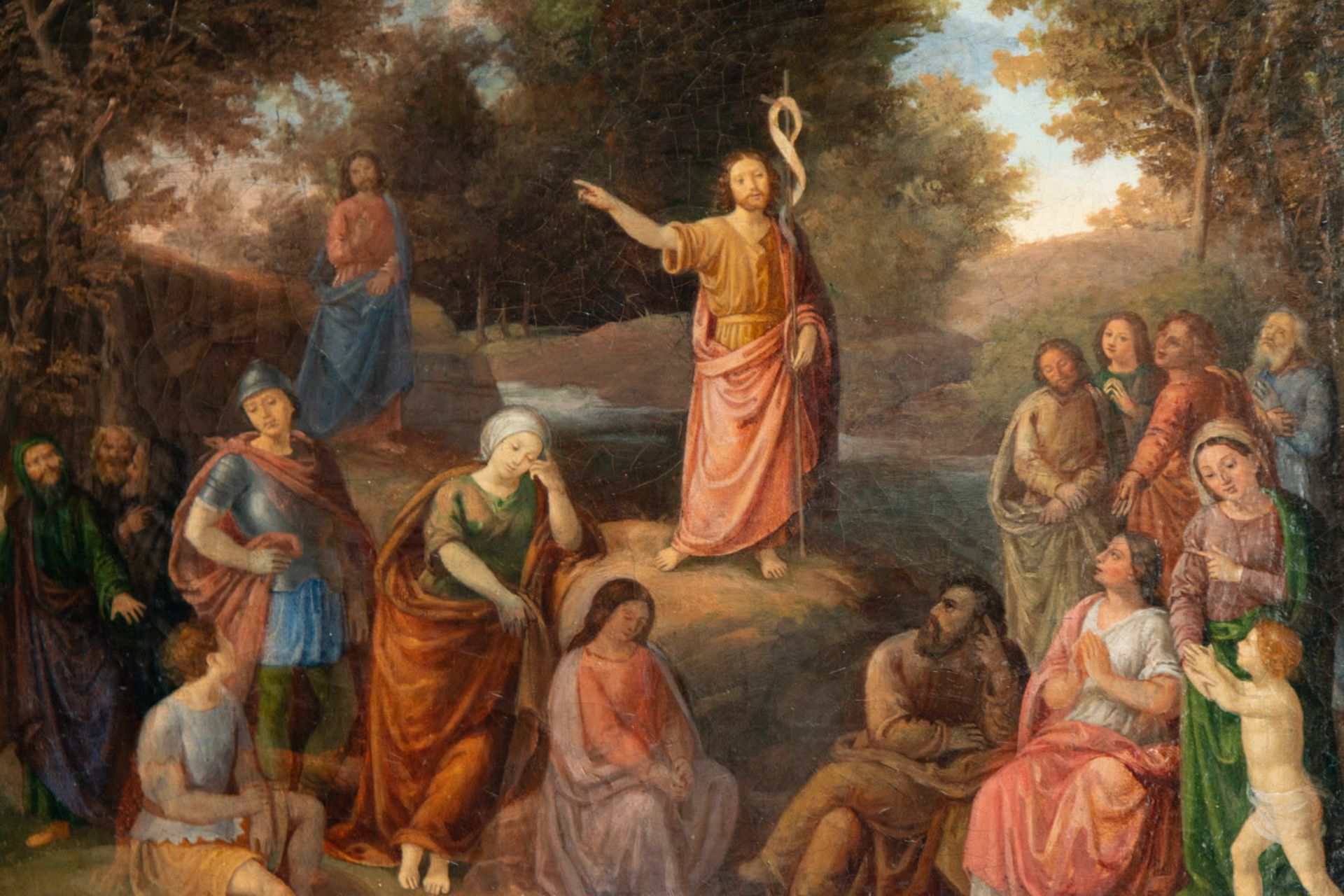 Jesus Preaching in the Garden of the Olives, Italo-Flemish school of the 18th century - Image 2 of 4