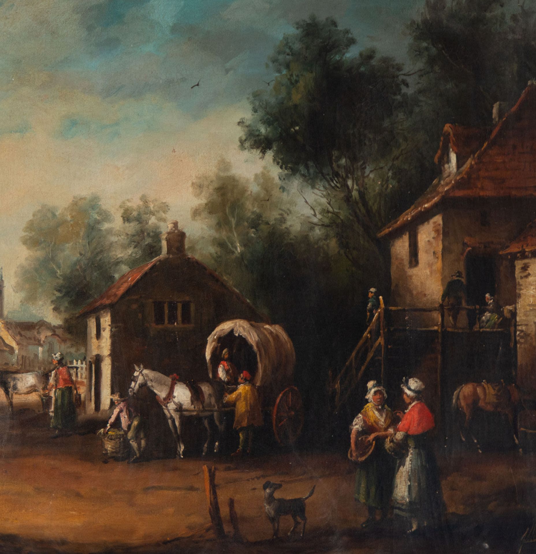 Dutch landscape, 19th century European school, signed - Image 2 of 4