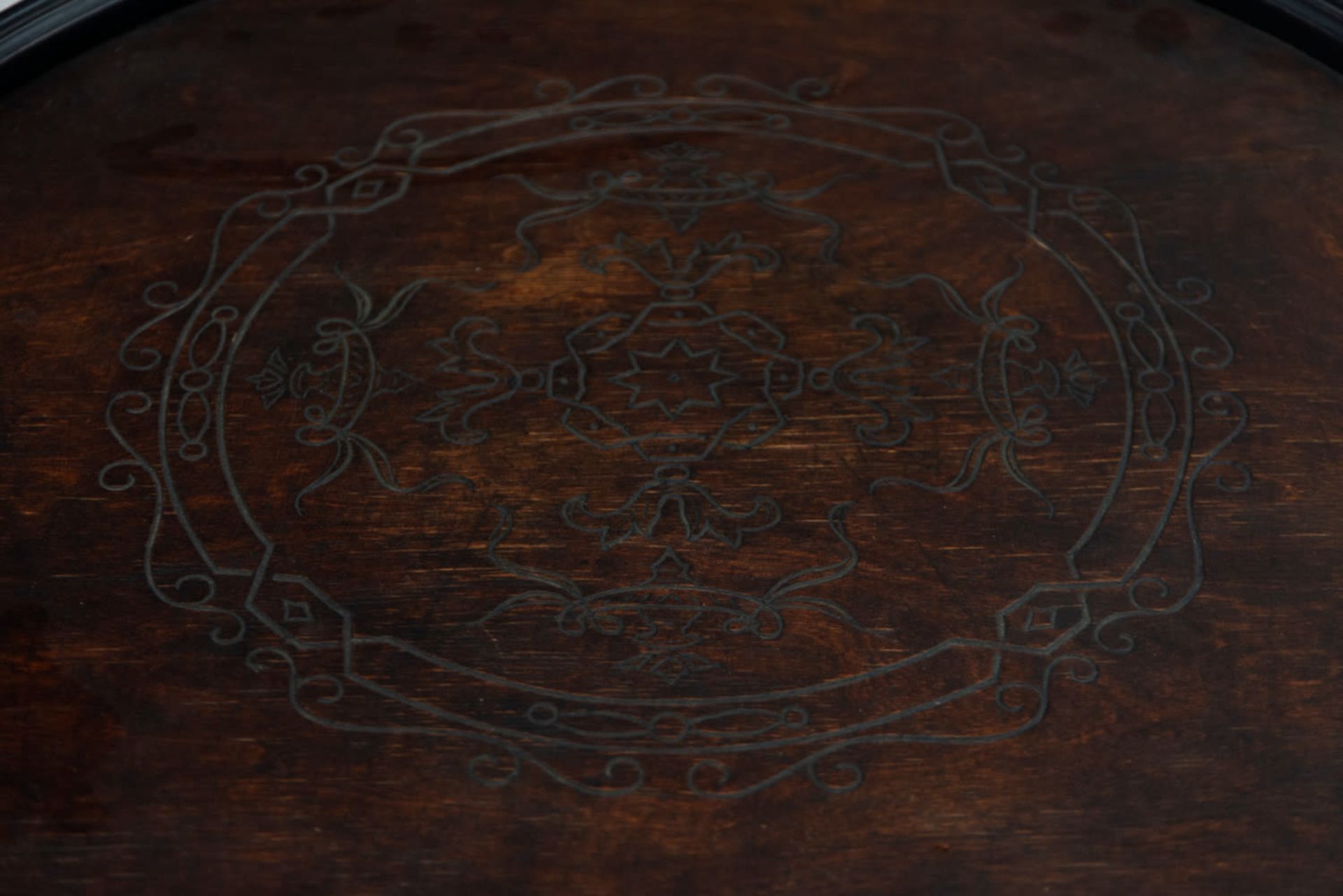 Art Nouveau table in ebonized wood, late 19th century - Bild 3 aus 4