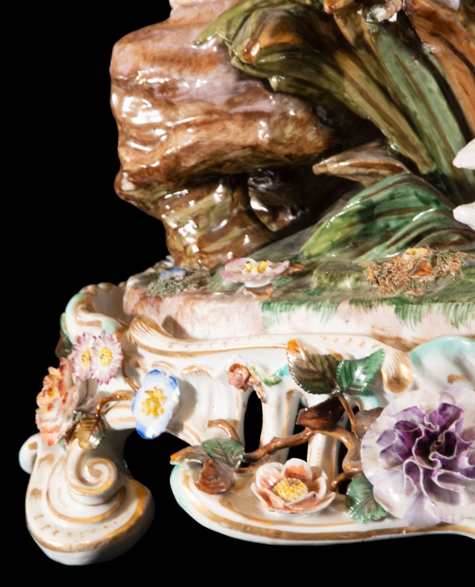 Important Group in German Meissen porcelain from the 19th century - Bild 11 aus 14