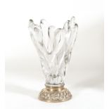 Elegant Murano Glass and Sterling Silver Vase, 1960-1970's