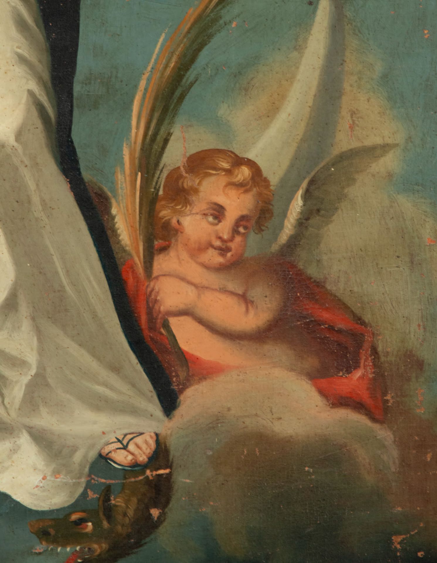 Inmaculada en Gloria, colonial school from the late 18th century - Image 7 of 8