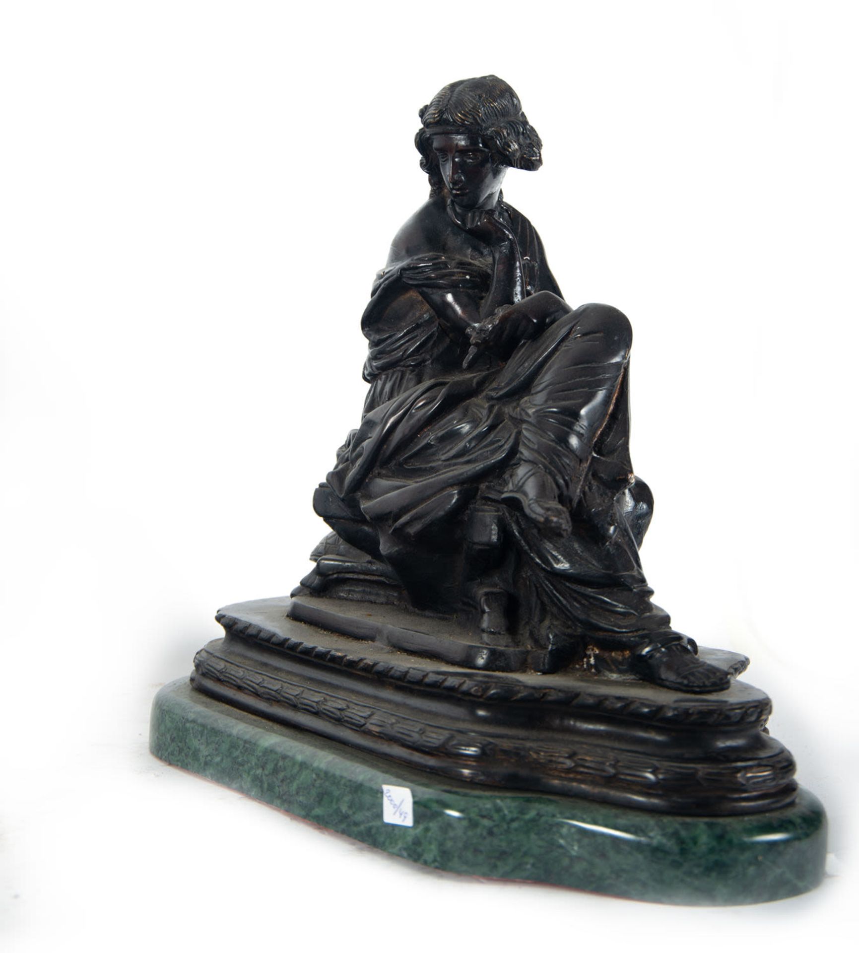 Pair of sculptures in patinated bronze, French school of the 19th century - Bild 3 aus 7