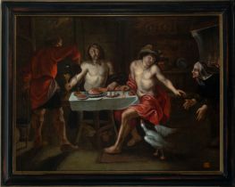 The Supper at Emmaus, Flemish school of Antwerp from the 17th century