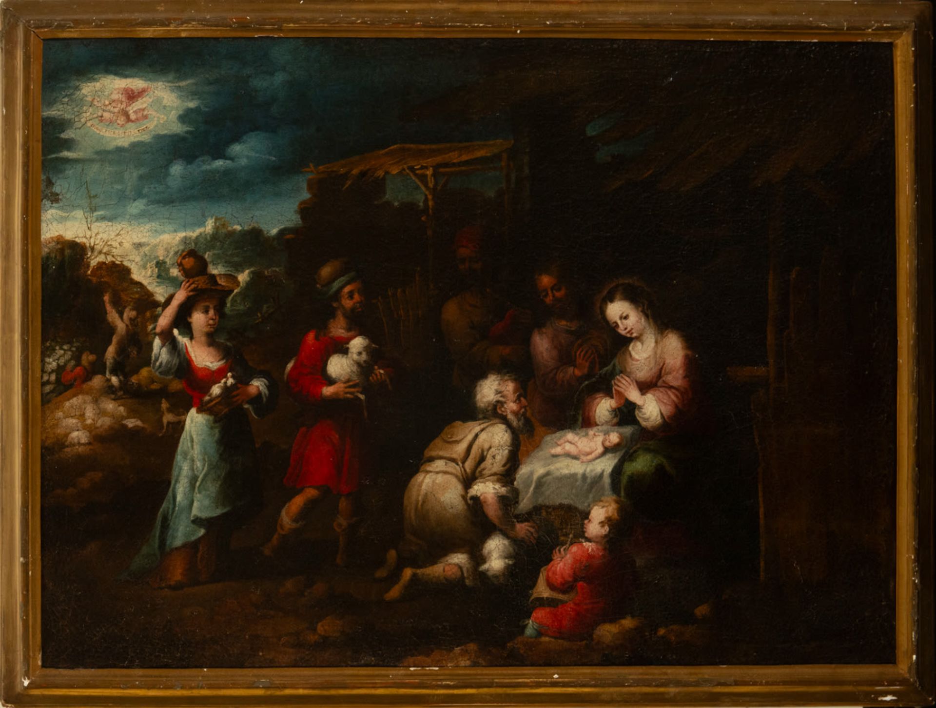 Attributed to Bernardo Lorente Germán, painter (1680-1759) – Adoration of Shepherds