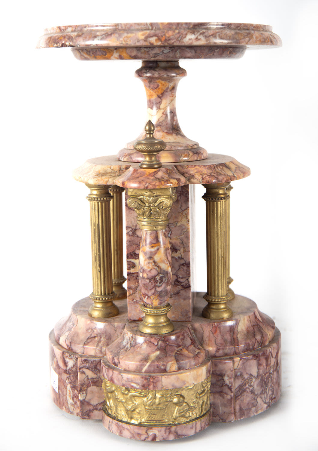 garniture in pink marble and gilt bronze, with mercury pendulum - Image 11 of 13