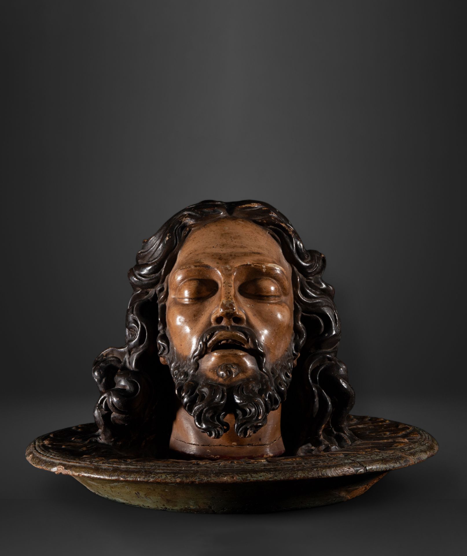 Exceptional Life-Size Head of Saint John the Baptist, attributed to Juan Martínez Montañés (Alcalá l - Bild 9 aus 9