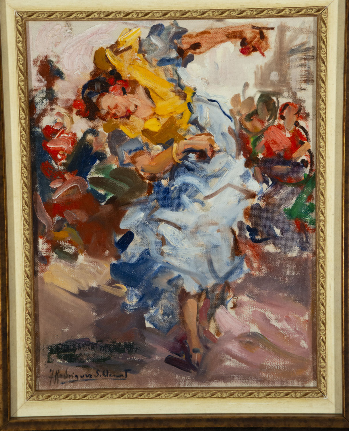 Dancer, oil on canvas, Rodríguez San Clement, 20th century - Image 2 of 5