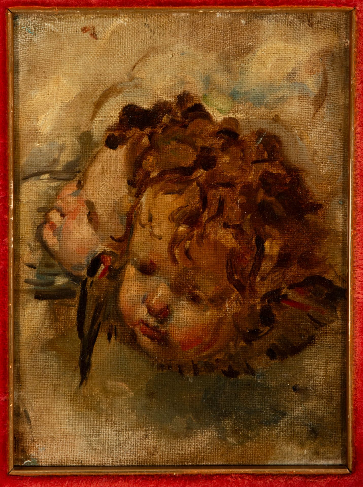 Two heads of putti, 19th - 20th centuries - Bild 2 aus 3