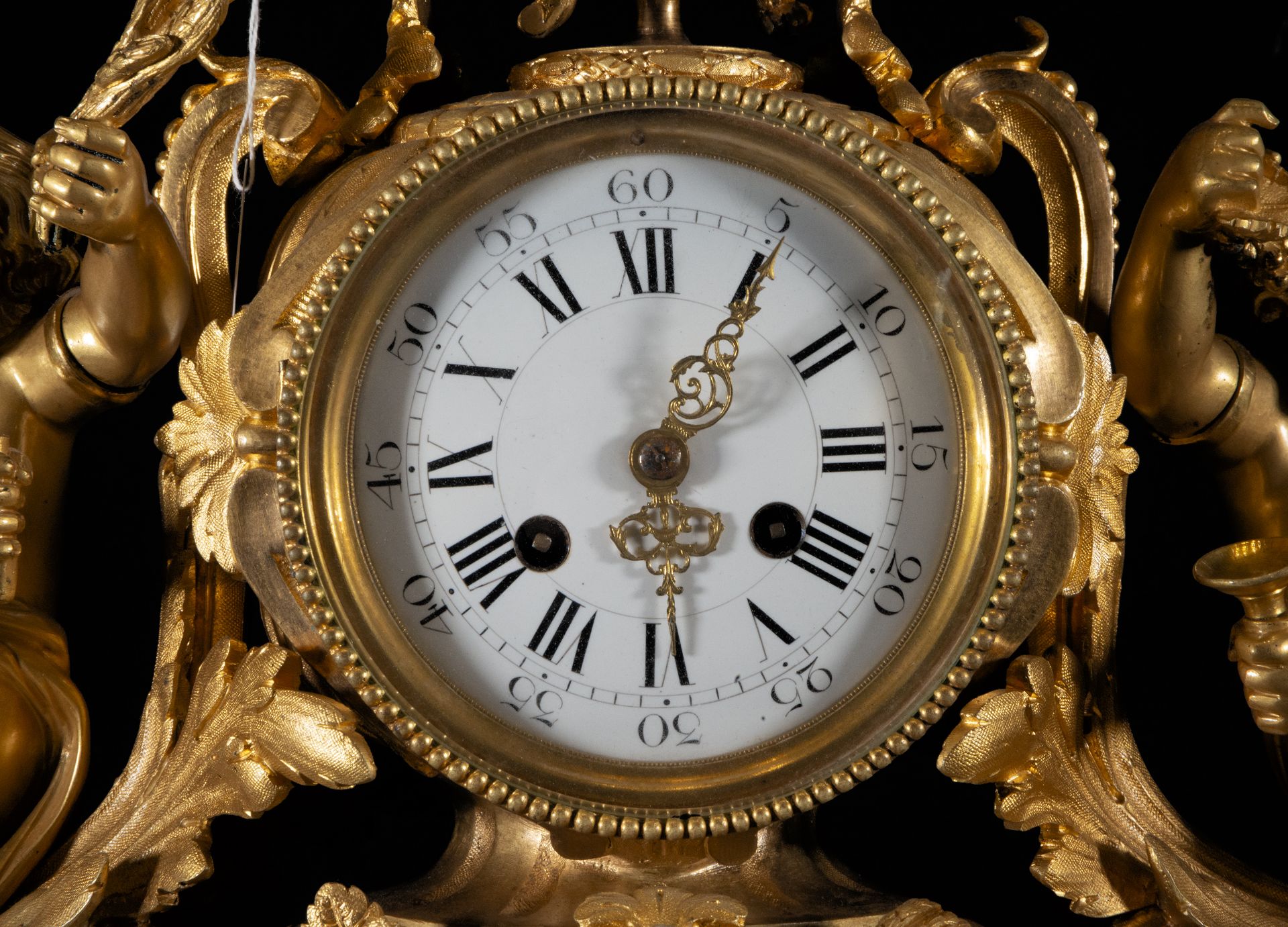 Large Napoleon III Table Clock in mercury-gilded "ormolú" bronze, 19th century - Bild 2 aus 12