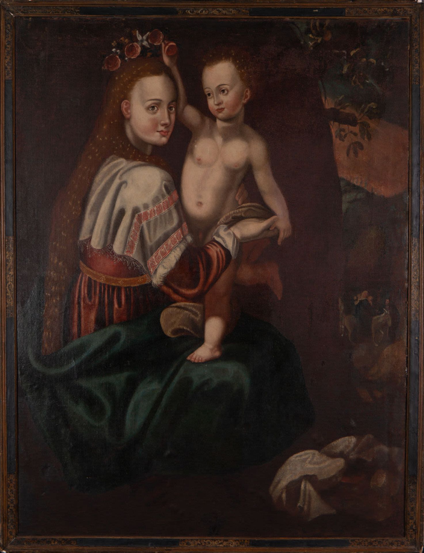 Virgin with Child in her arms, Italian school of the 17th century