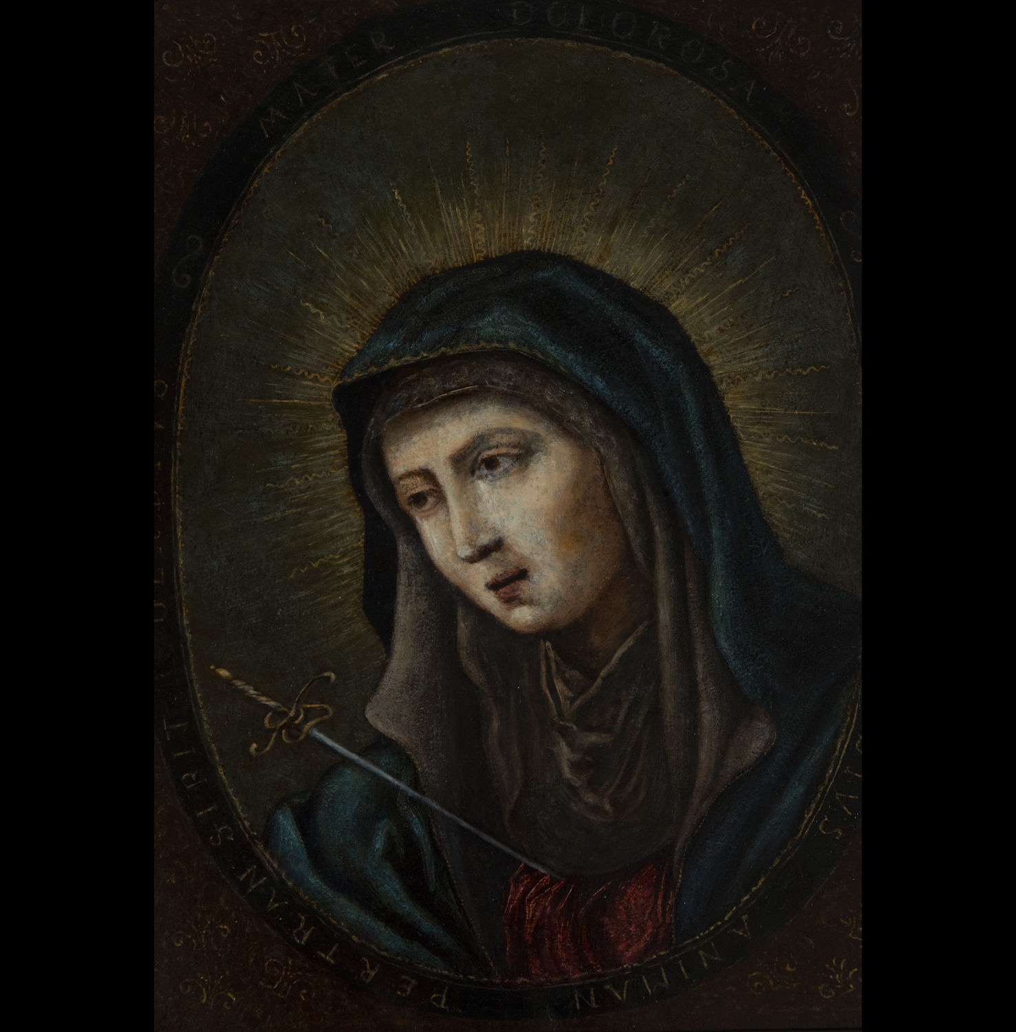Dolorosa Flemish copper from the 17th century - Image 2 of 5