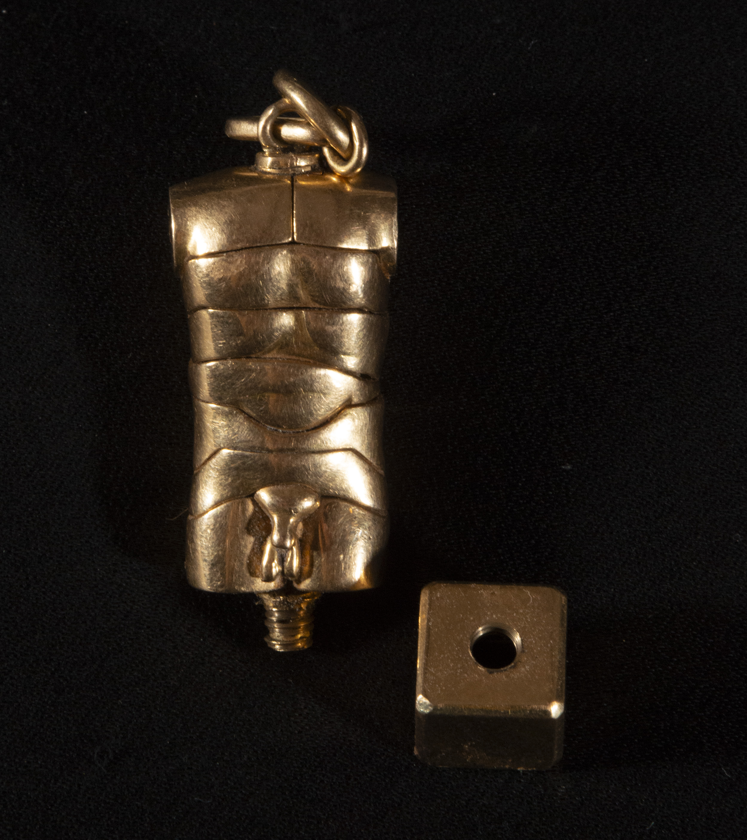 Bust of David pendant sculpture type jewel in 18k Lety gold and weight 110g - Image 3 of 6