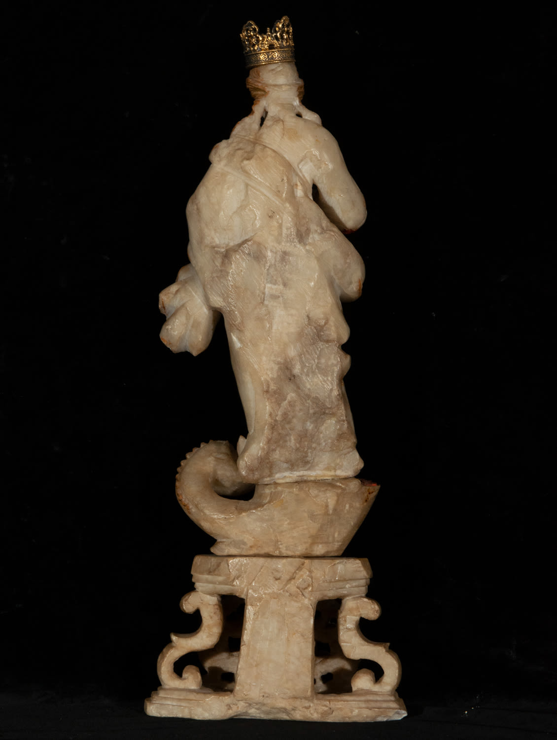 Magnificent Immaculate Virgin of Huamanga Alabaster, Viceregal colonial work of Peru, 17th Century S - Image 5 of 5