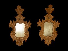 Pair of Venetian wall sconces for lamps in the shape of cornucopias, 18th century