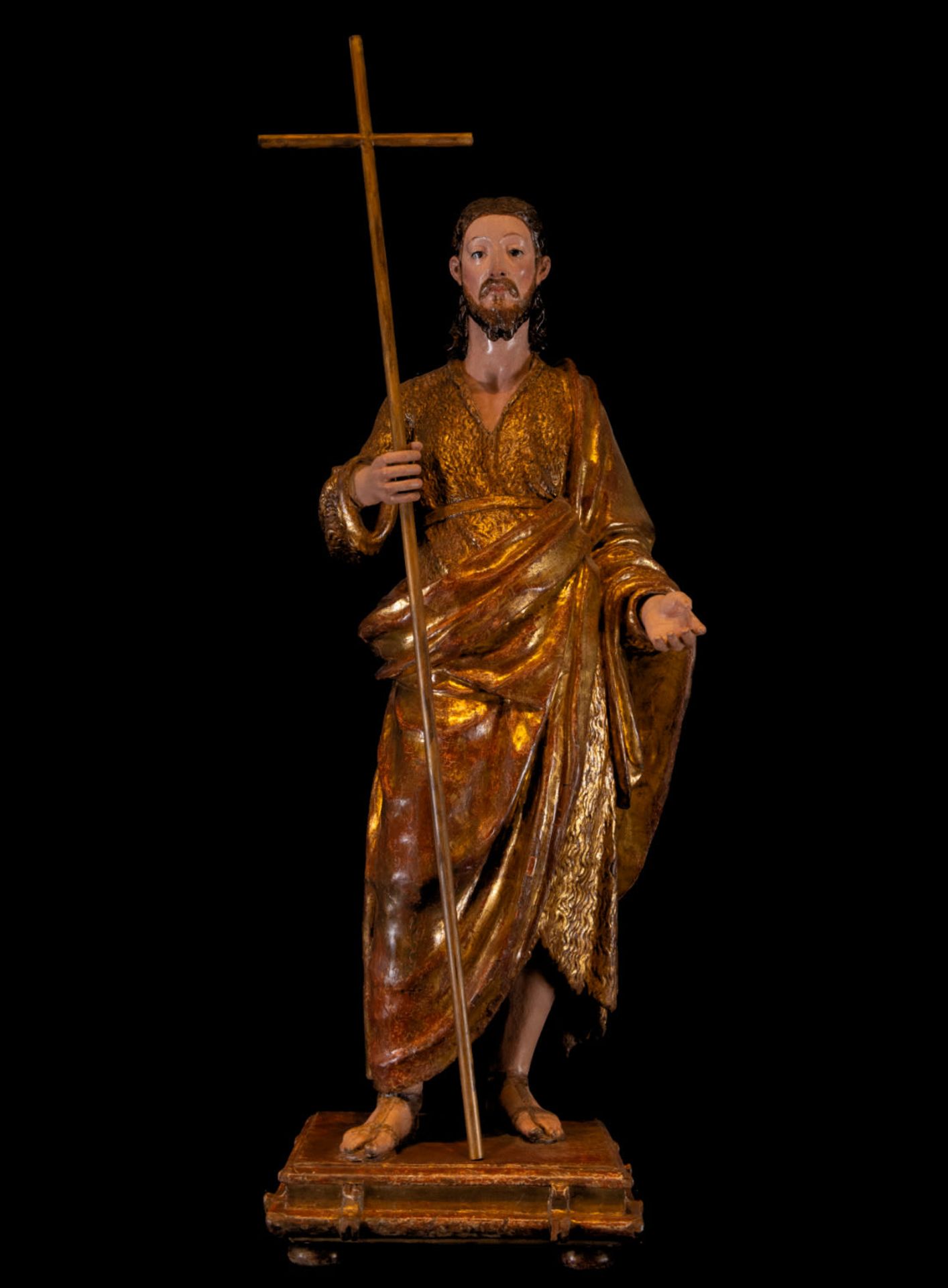 Large sculpture of Saint John the Baptist, Castilian school, 18th century