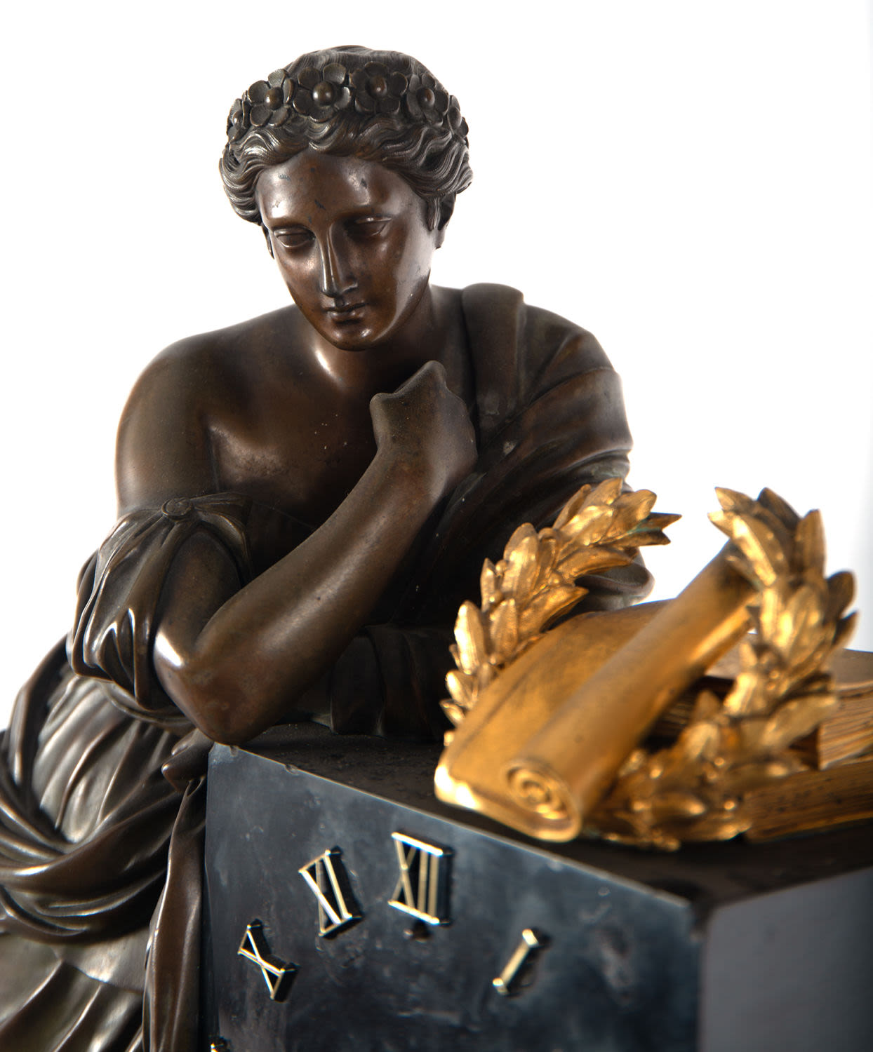 Large mantle clock representing the Goddess Venus, 19th century - Image 5 of 8