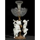 Surtouot or Napoleon III Centerpiece with cherubs in Sèvres porcelain and gilt bronze, end of the 19