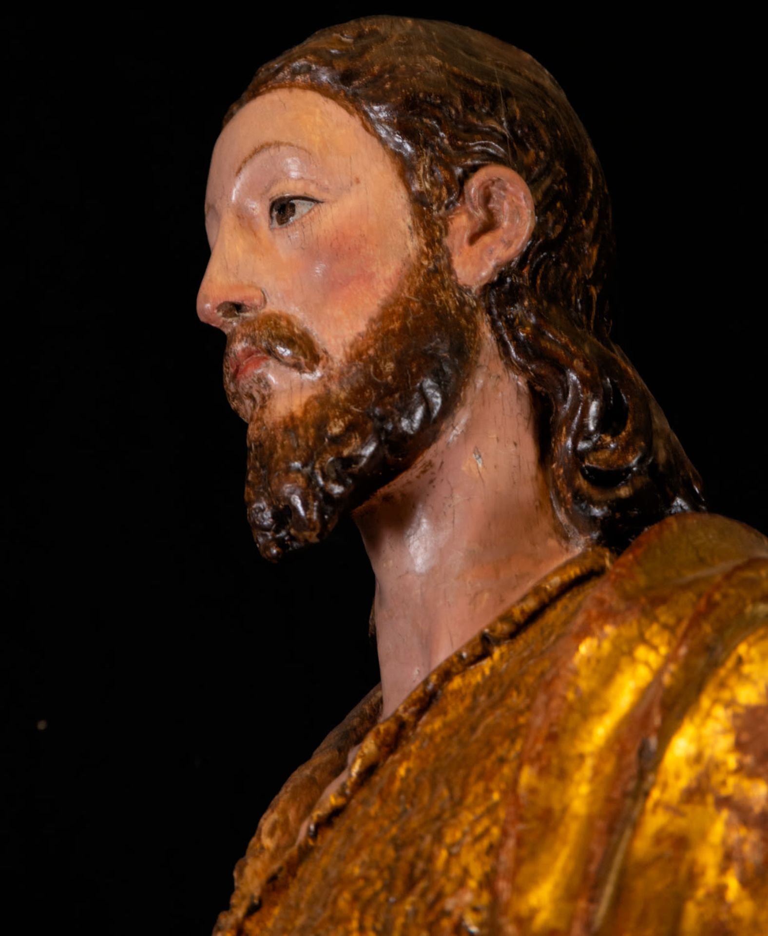 Large sculpture of Saint John the Baptist, Castilian school, 18th century - Image 4 of 5