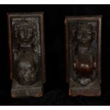 Pair of Gothic corbels, 15th century