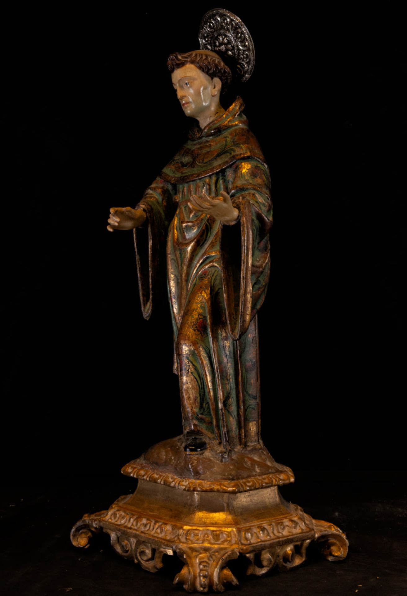 Sculpture of Saint Anthony of Padua, Castilian school, 17th century - Image 3 of 6