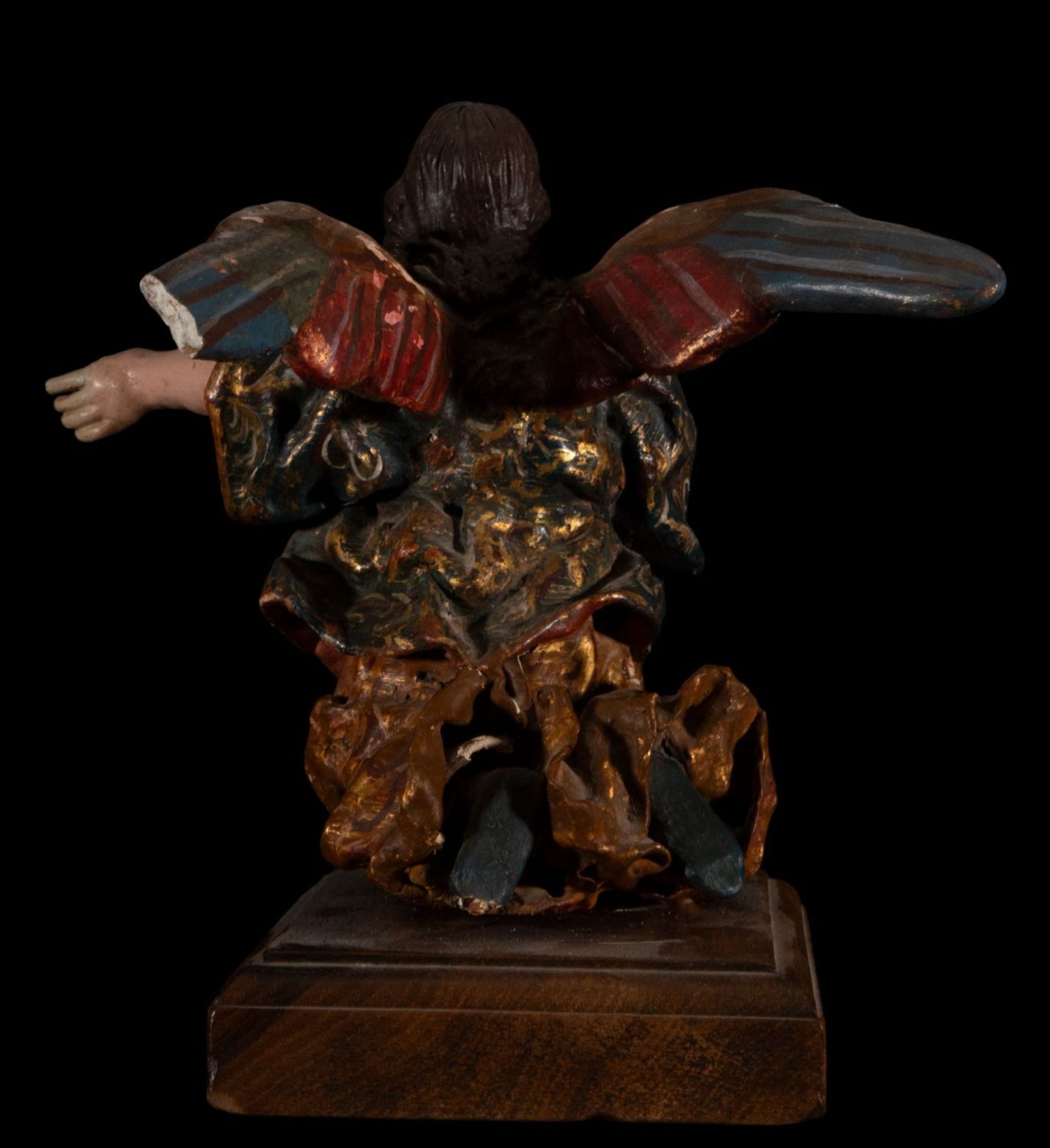 Pair of Quito colonial Angels of the Annunciation from the 17th century, colonial work from Quito, R - Bild 7 aus 11