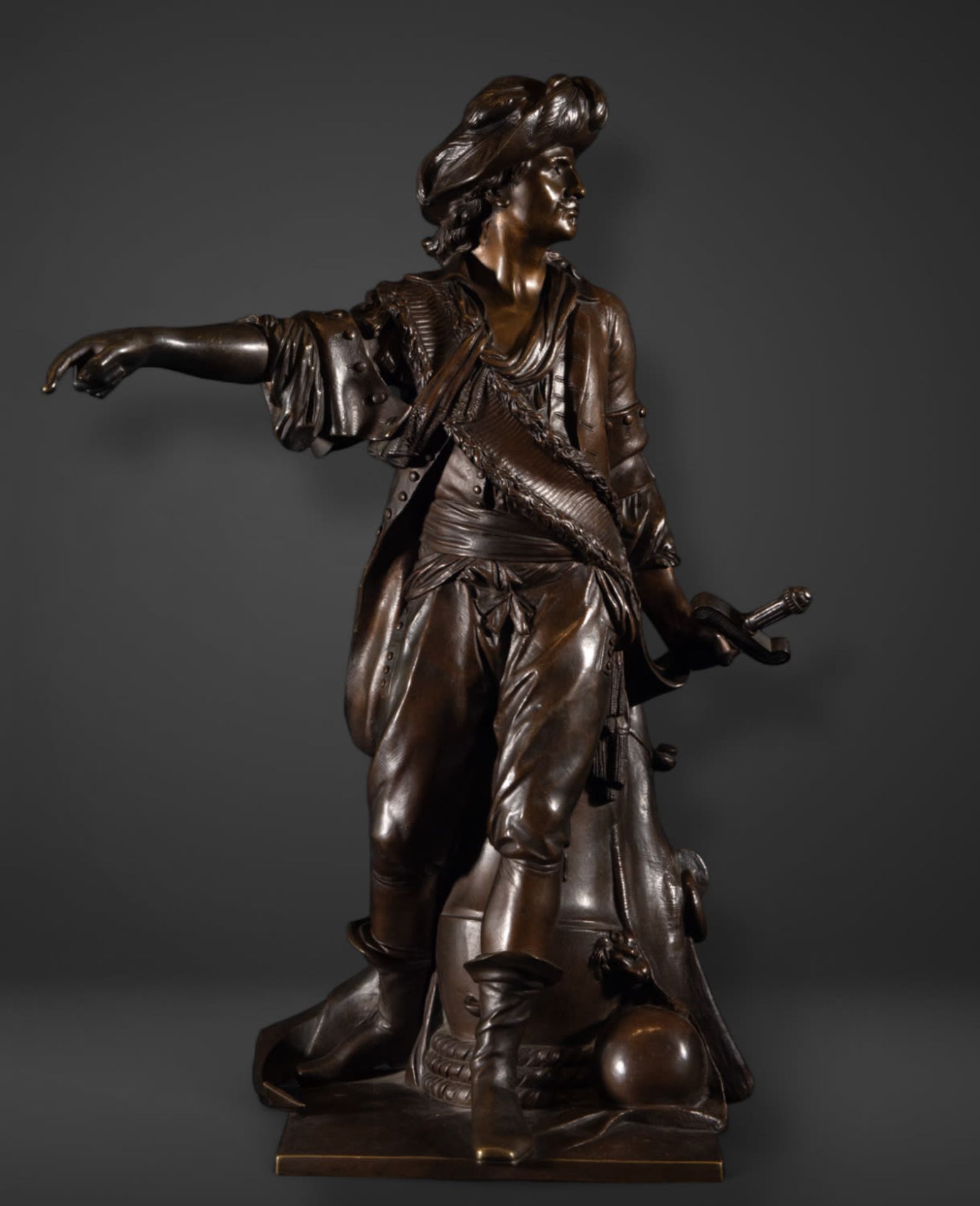 Pirate Barbarossa in Bronze Grand Tour, 19th century
