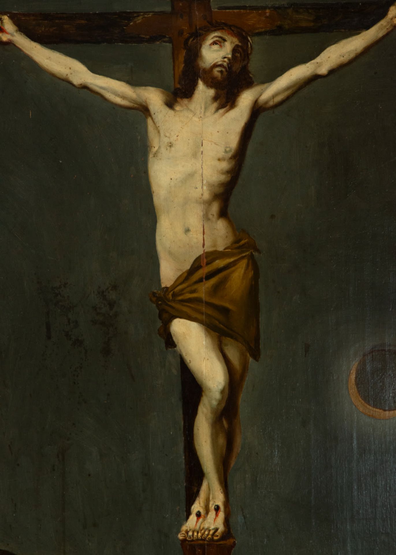 Christ on the Cross, Antwerp school of the 17th century, Flemish work on panel - Image 2 of 8