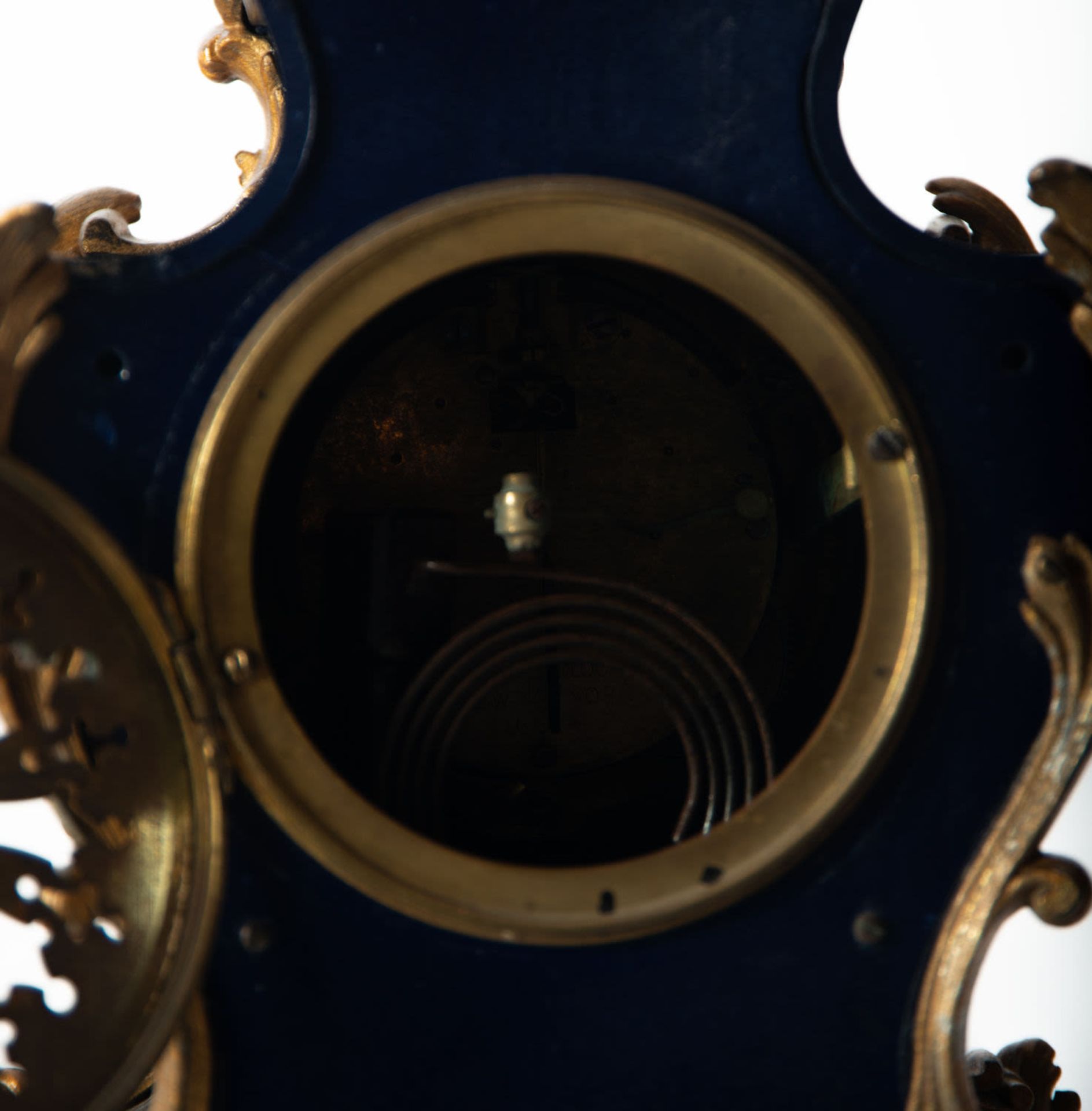 Louis XV style clock in gilt bronze and enamels, 19th century - Image 4 of 5