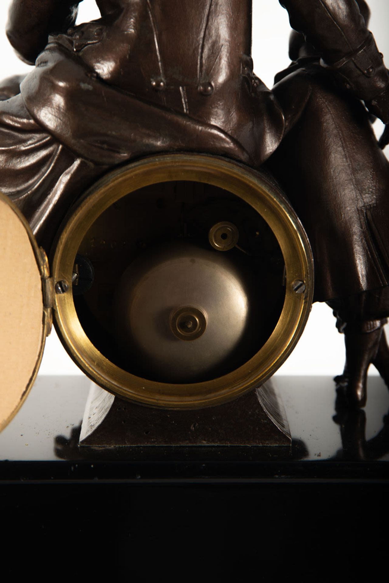 Table clock depicting "The Reading Lesson", 19th century - Image 5 of 6