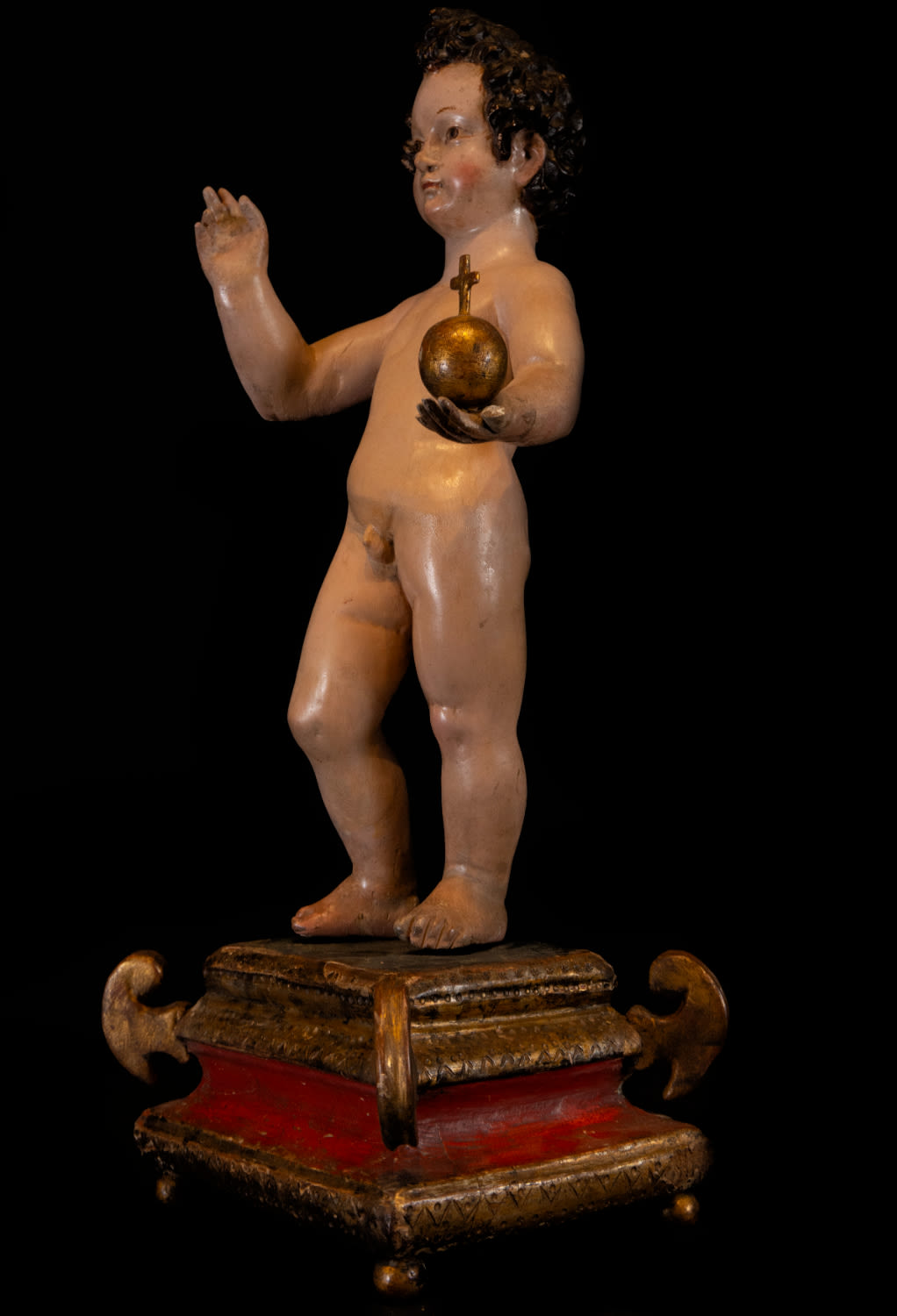 Sculpture of the Child of the Ball, Spanish school, 17th century - Image 3 of 4