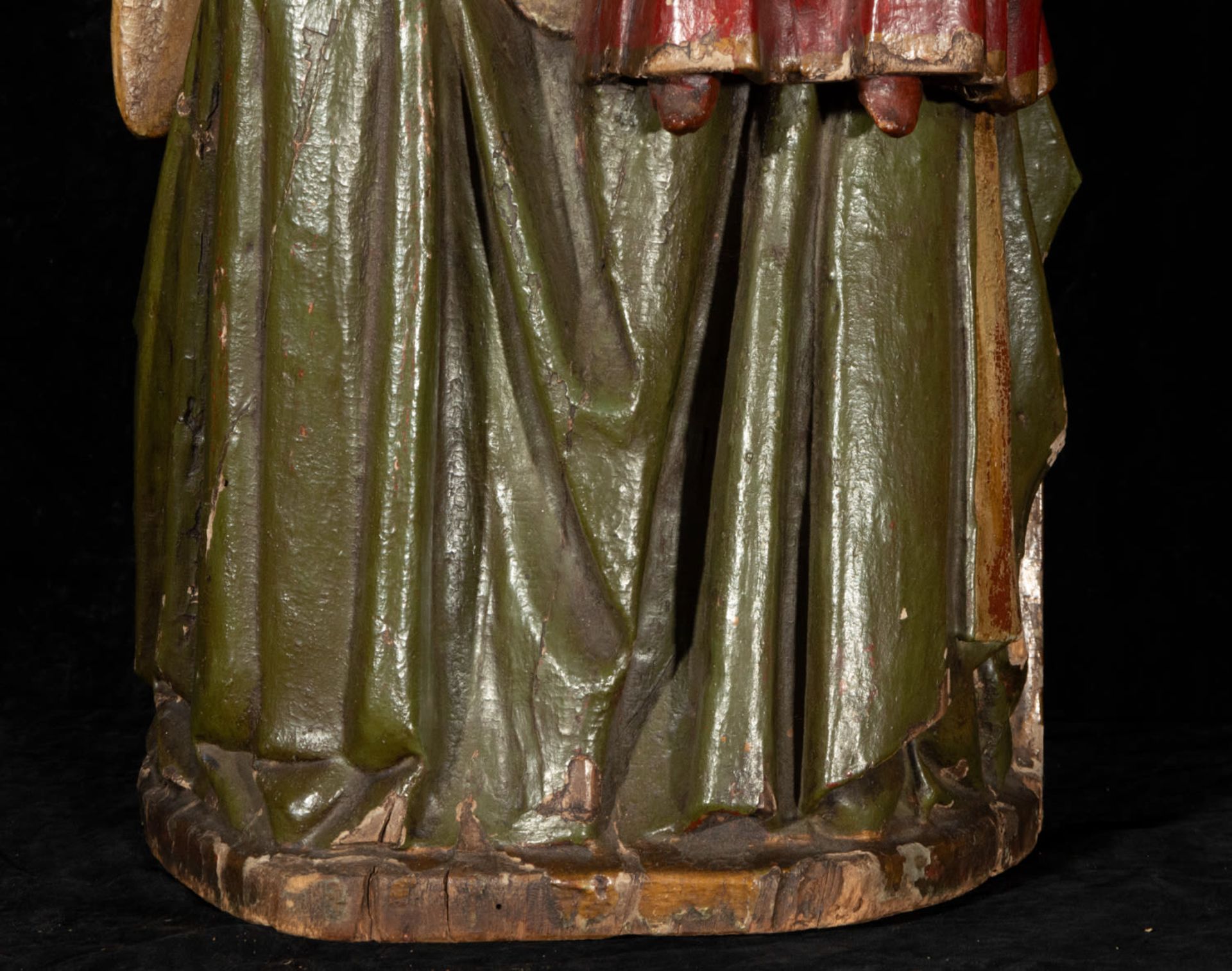 Romanesque sculpture of Virgin enthroned with Child, italian Romanesque early Medieval school, 13th  - Image 4 of 6