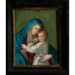 Virgin with Child, 18th century New Spanish school