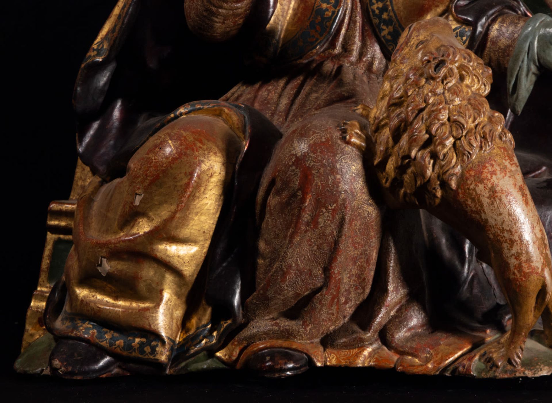 Spectacular lot of Four German Renaissance Carvings from the 16th century, possibly Rhine Valley lat - Image 19 of 47