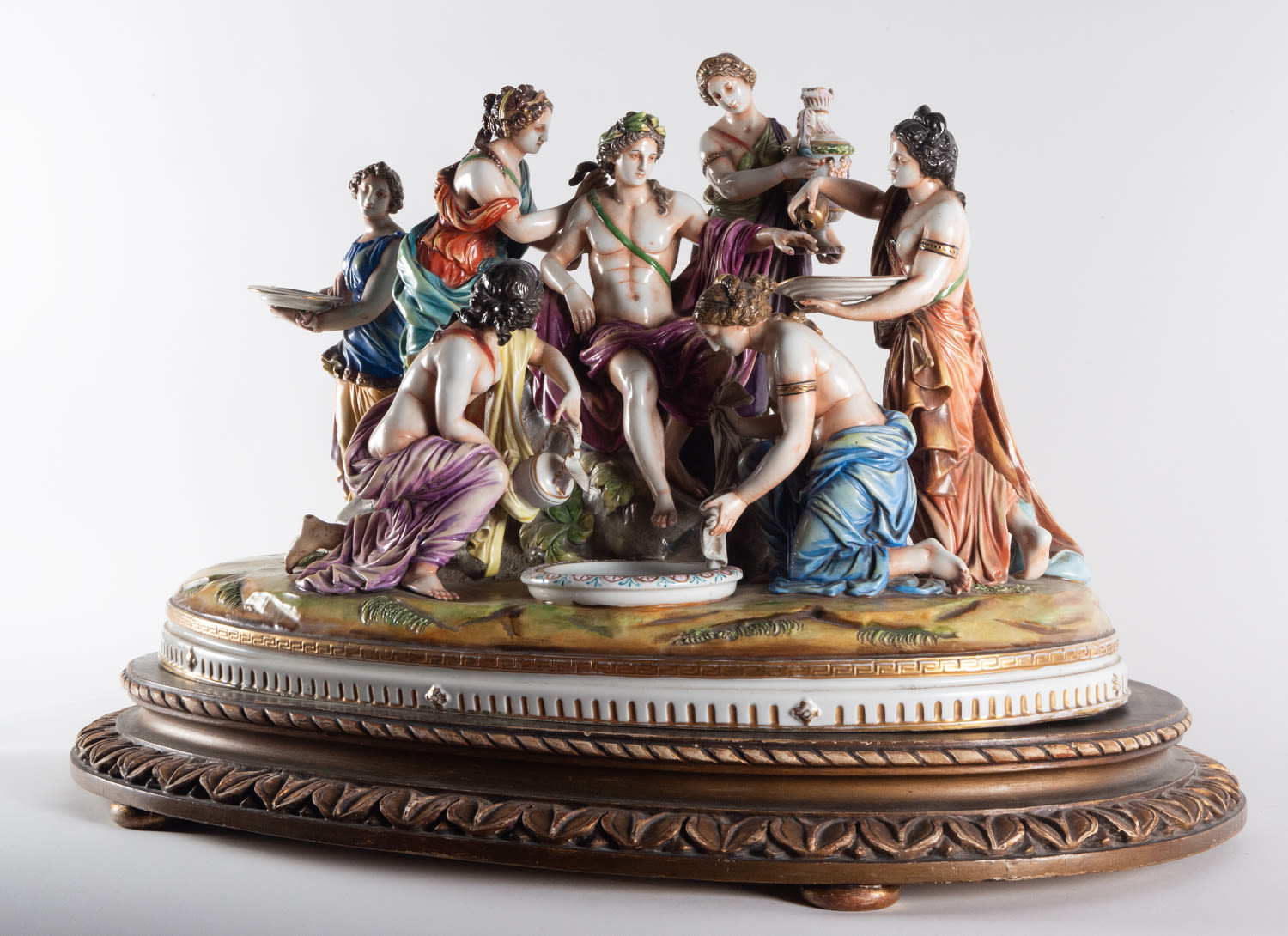 The Bath of Apollo, an important porcelain group from Capodimonte, 19th century - Image 2 of 5