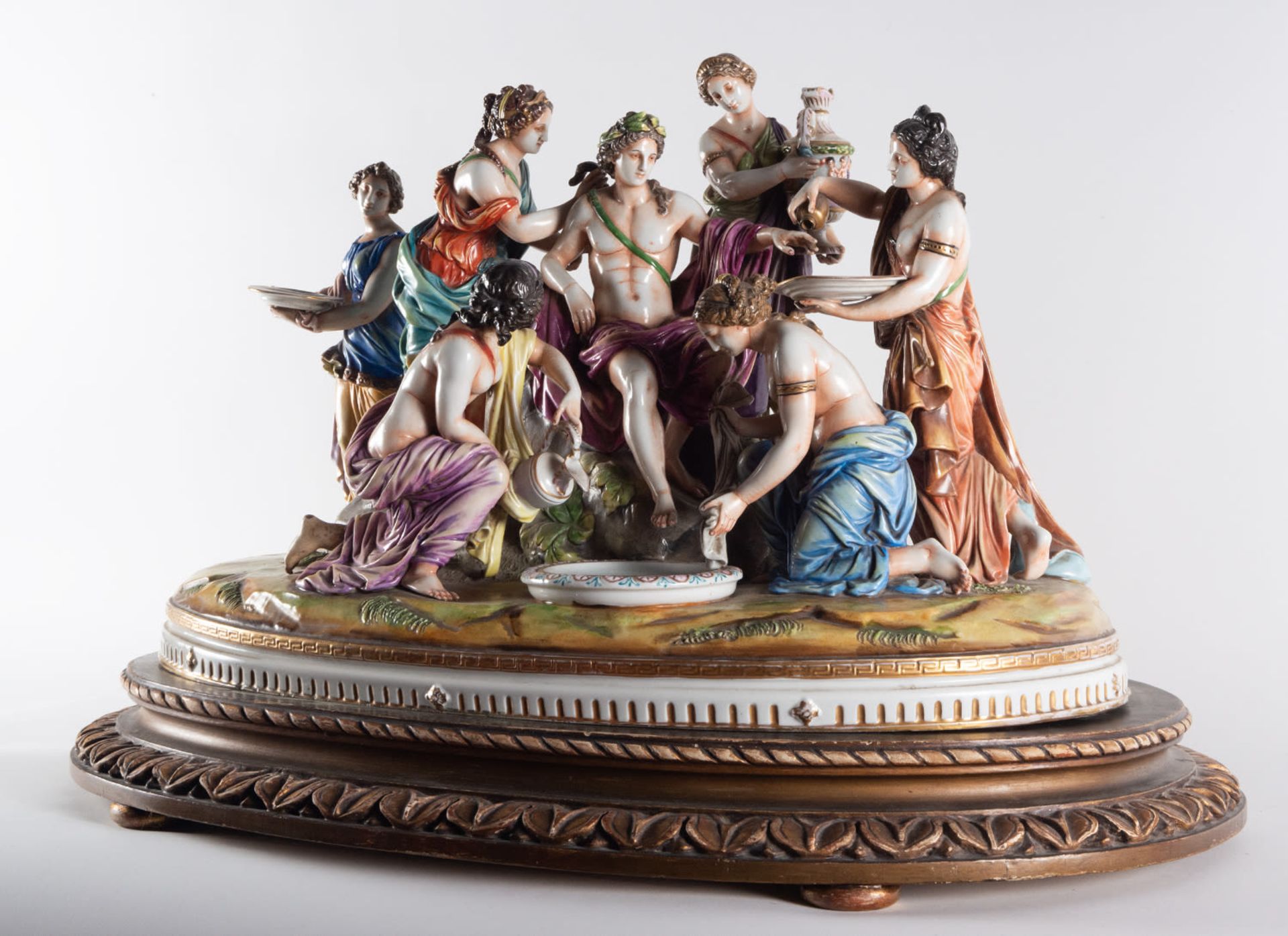 The Bath of Apollo, an important porcelain group from Capodimonte, 19th century - Bild 2 aus 5