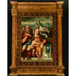 Holy Family on panel, Flemish school of the 16th century