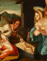 Nativity, Late Medieval Mannerist school of the 16th century from Northern Italy