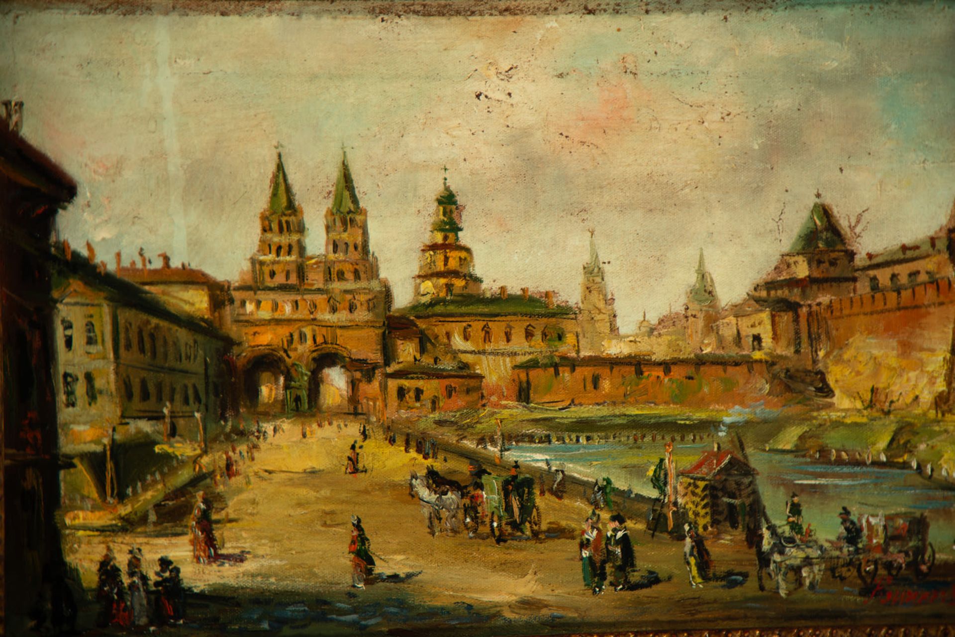 Preparatory work for a view of Moscow, 19th century Russian school - Bild 2 aus 9