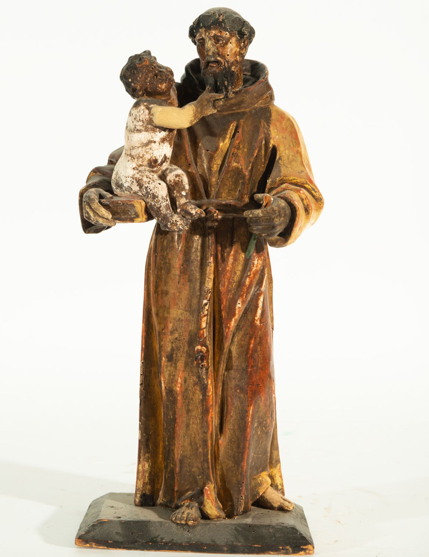 Saint Anthony with the Child in Arms, Italian school of the 17th century