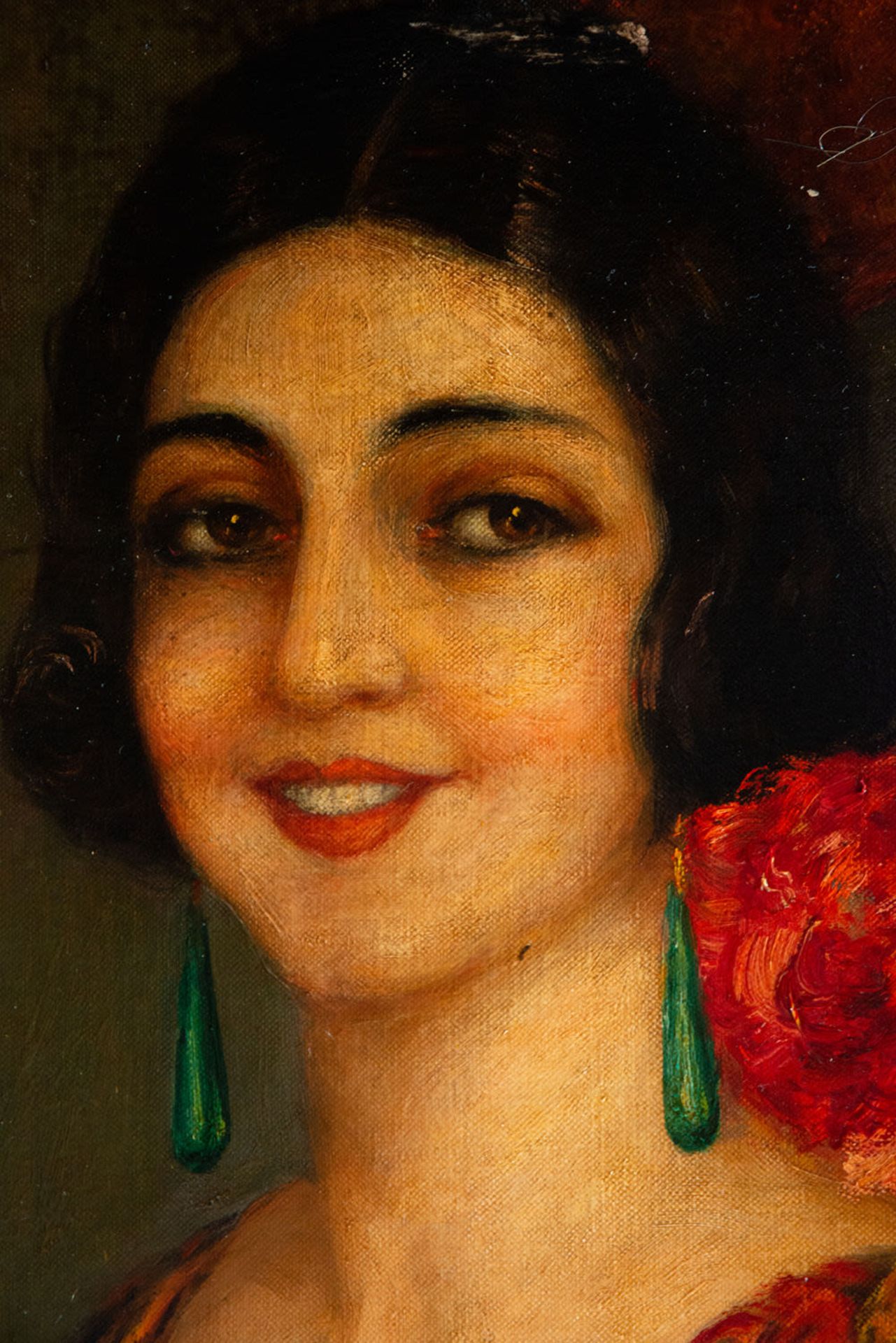 Portrait of a Girl with a Mantilla, Francisco Hohenleiter de Castro (Cádiz, 1899-1968), Spanish scho - Bild 6 aus 7