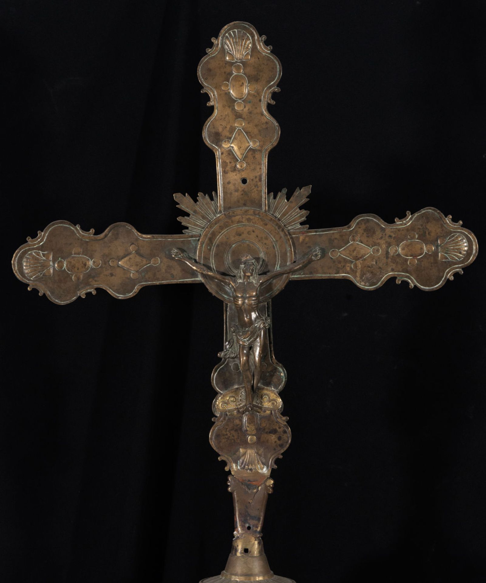 Large Tuscan Gothic Processional Cross of the 15th century - Image 3 of 6