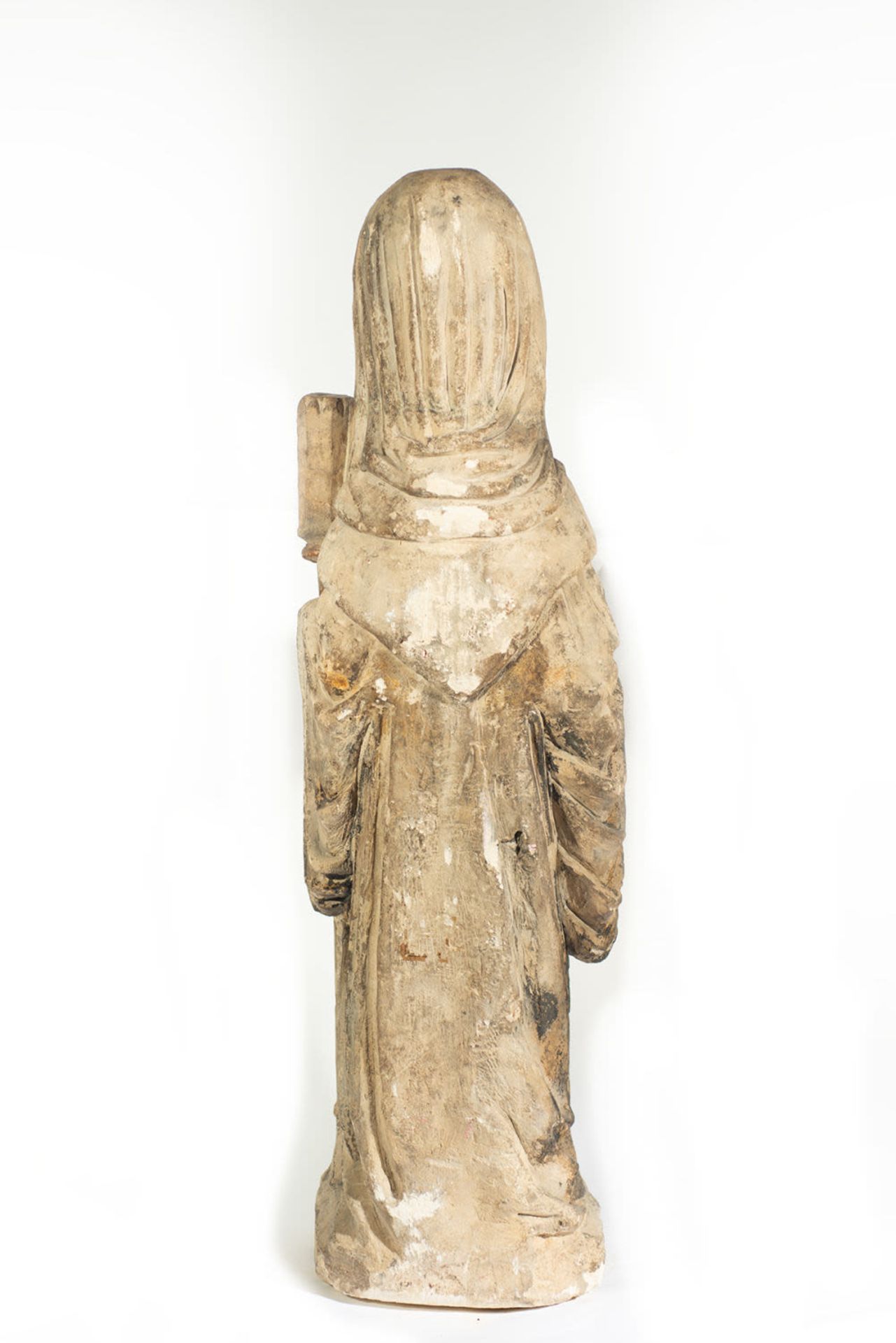 Large Gothic Stone St Bernard de Clairvaux (French Medieval Gothic of the 14th - 15th centuries - Bild 4 aus 4