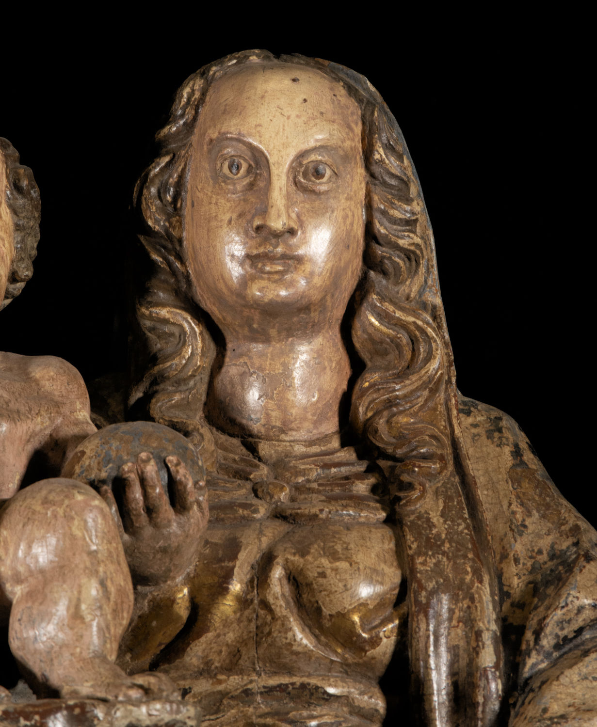 Large Portuguese Renaissance Virgin of the 16th century - Image 3 of 8