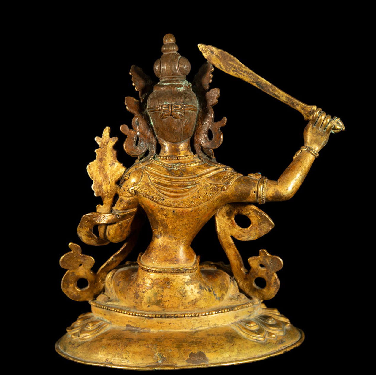 Exquisite Goddess Tara in gilt repoussé copper, Chinese school, Tibet, 19th century - Image 6 of 8